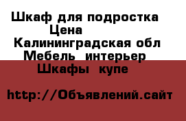 Шкаф для подростка › Цена ­ 4 000 - Калининградская обл. Мебель, интерьер » Шкафы, купе   